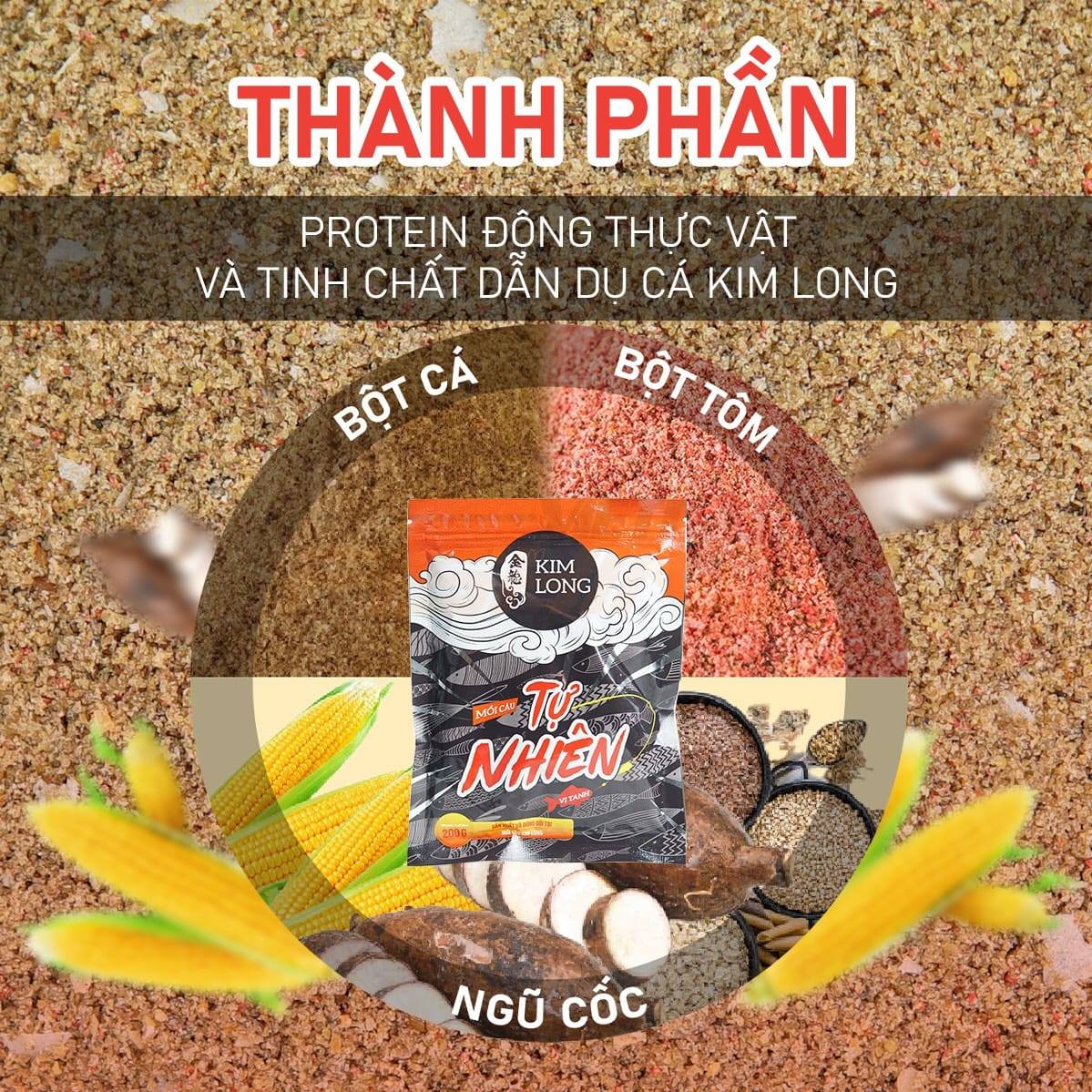 Mồi câu Kim Long tự nhiên