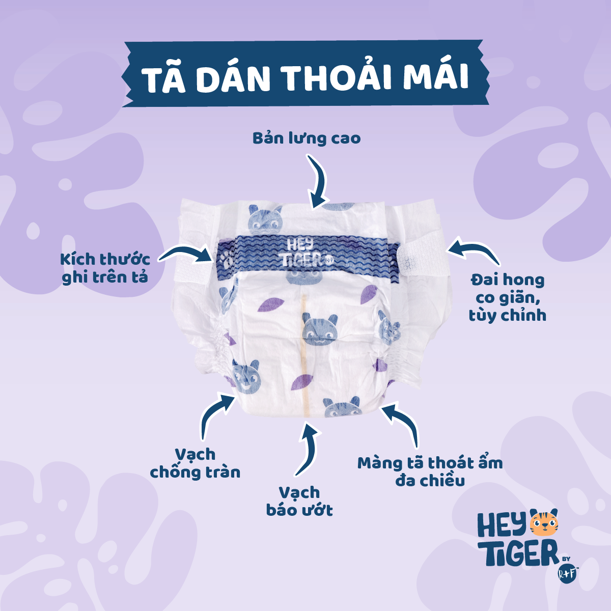 Tã Bỉm Dán Hey Tiger Jumbo Size S (4-8kg) - 76 miếng