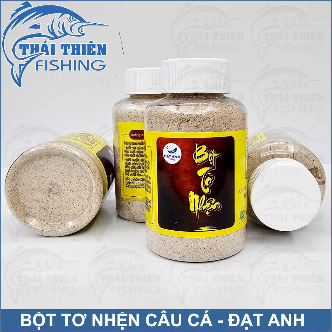 Bột tơ nhện câu cá đạt anh chai 200g dùng làm mồi vuốt, vê câu đài