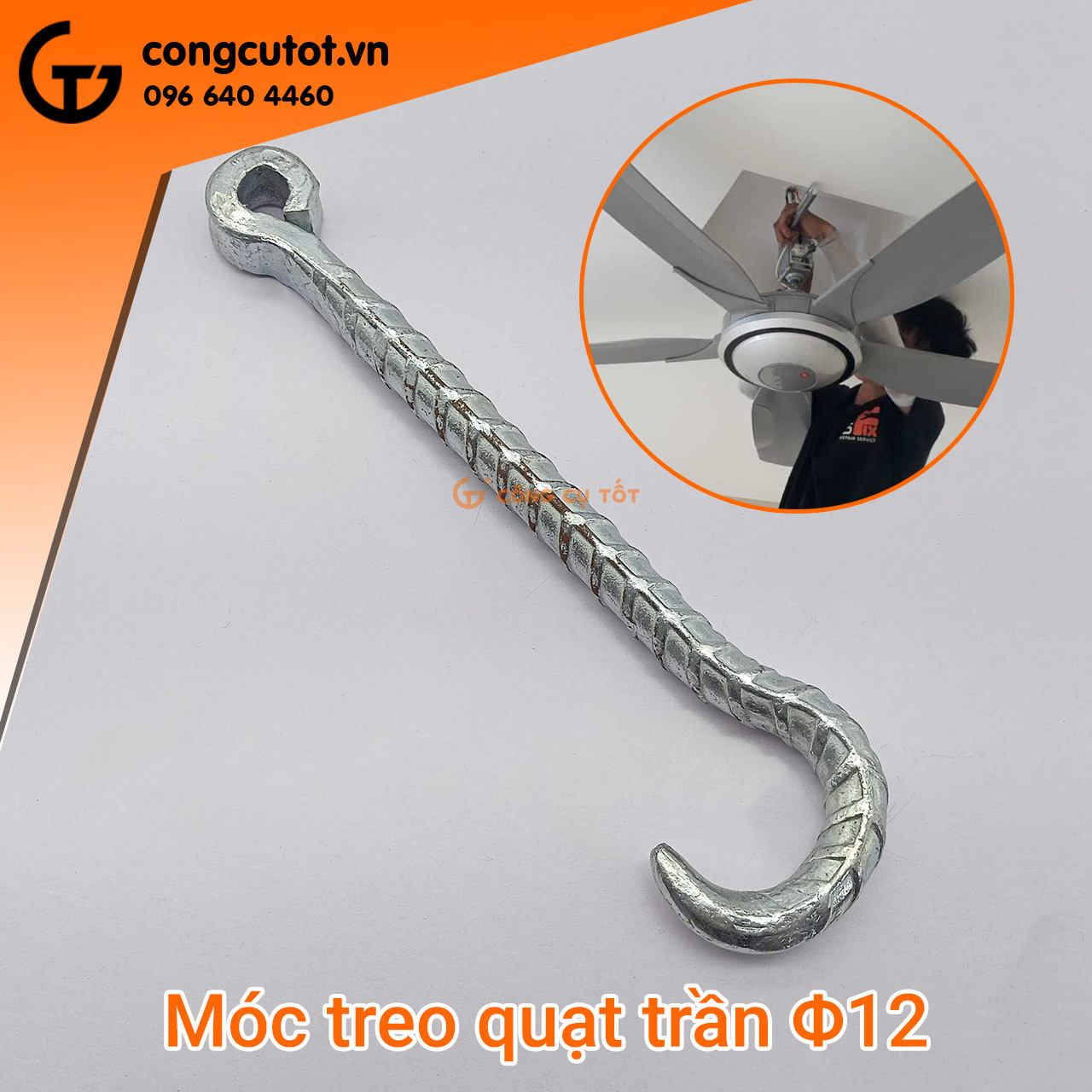 Móc treo quạt trần các cỡ