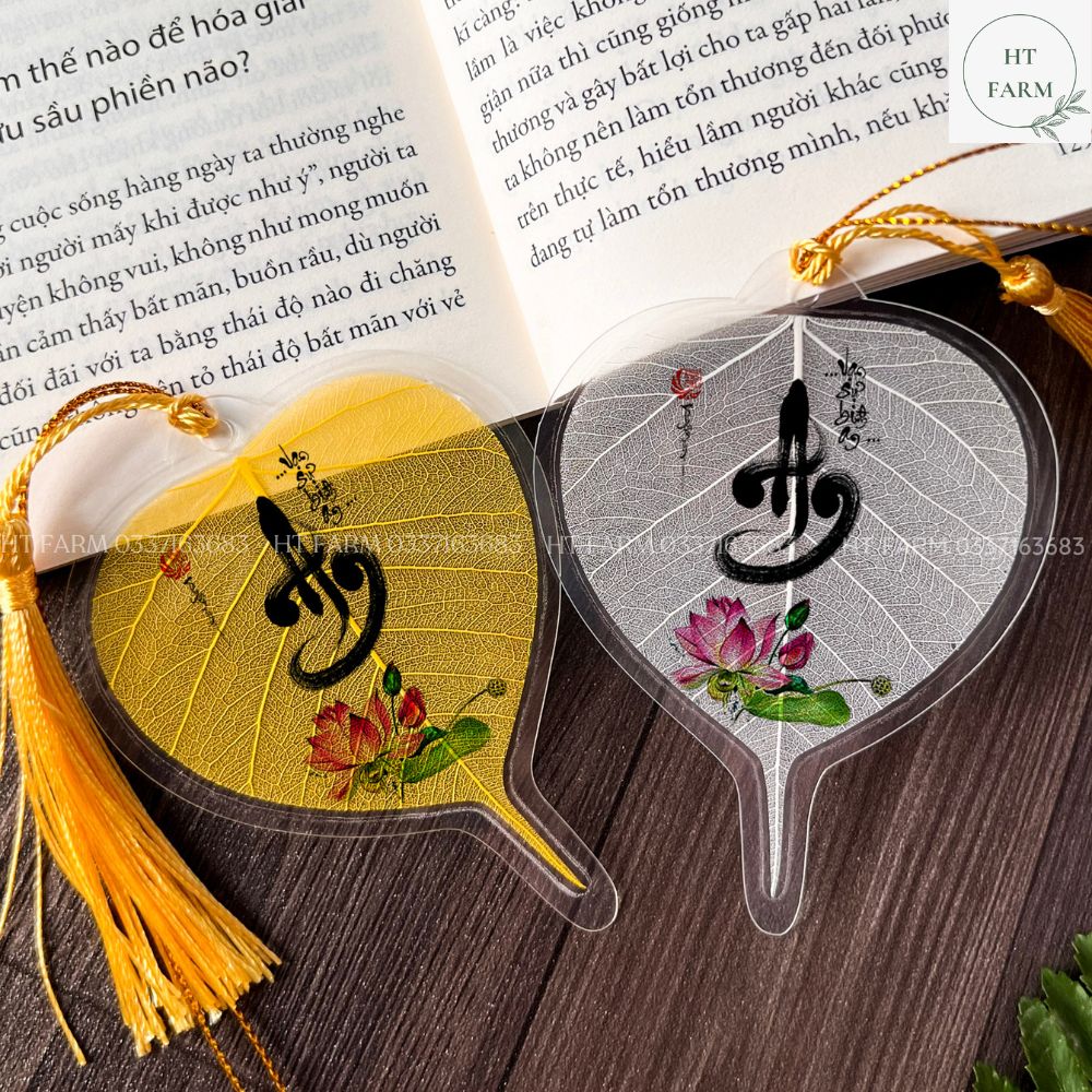 Lá Bồ Đề thư pháp - chữ An (Cầu Bình an – May mắn, Ốp điện thoại, Hàng loại 1)