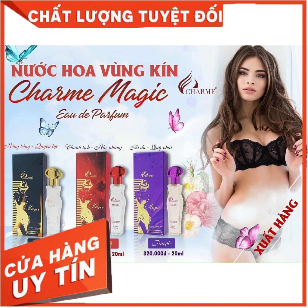 Nước hoa vùng kín chamme magic 20ml đỏ , đen , tím , ngọt ngào , quyến rũ , sang trọng