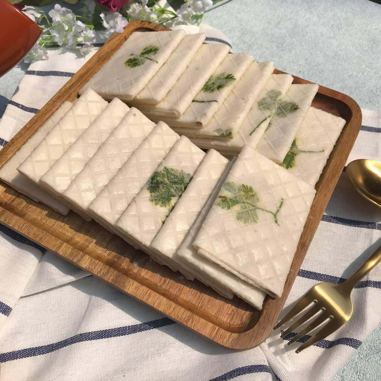 800g Bánh kẹp ngò trắng nhân bơ đậu phộng-đồ ăn vặt-ăn vặt