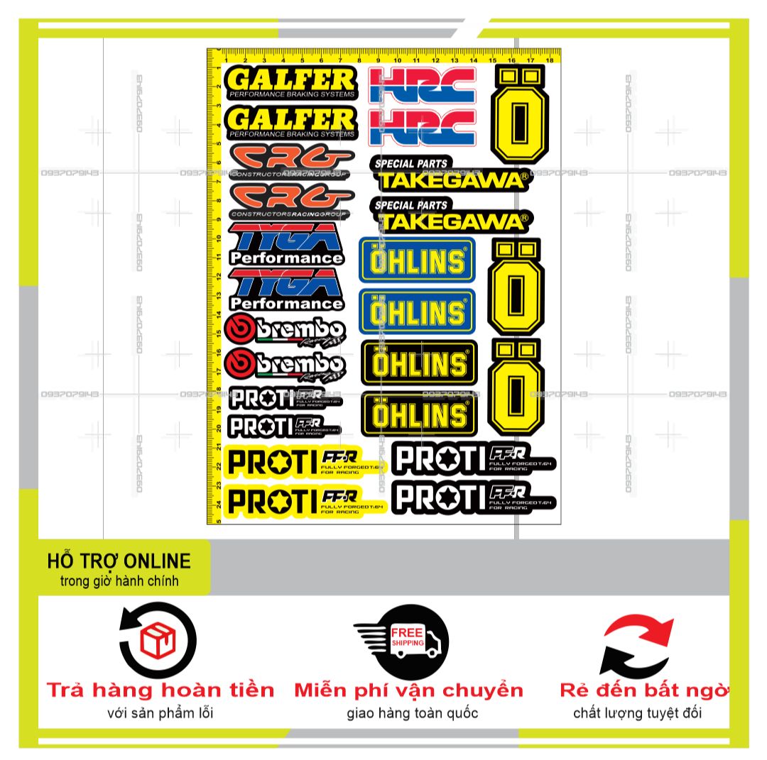 LOGO STICKER DÁN XE MÁY L 13  { PHỤNG DECAL }