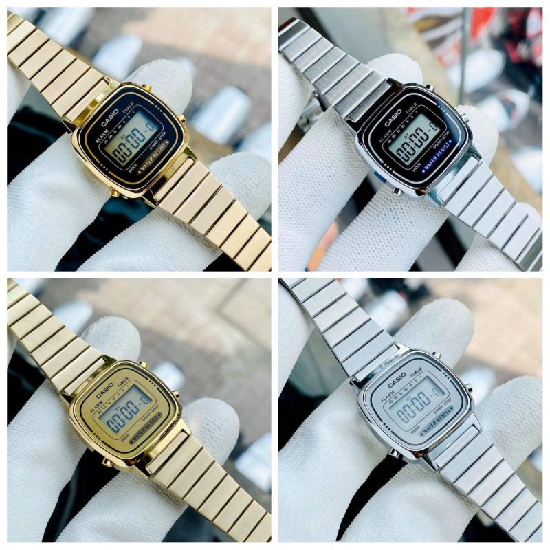 Series đồng hồ Casio nữ cổ điển chính hãng LA670 nữ dây kim loại hiện đại, phù hợp giới trẻ