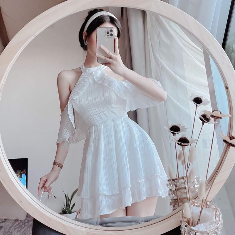 Đầm Xòe Tay Bèo Cách Điệu Grace Dress | Beeyami