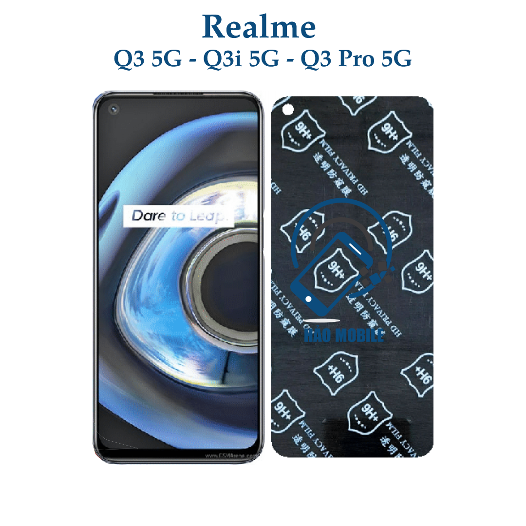 Dán chống nhìn trộm Realme Q3 5G, Q3i 5G, Q3 Pro 5G - Dán cường lực dẻo nano 9H+