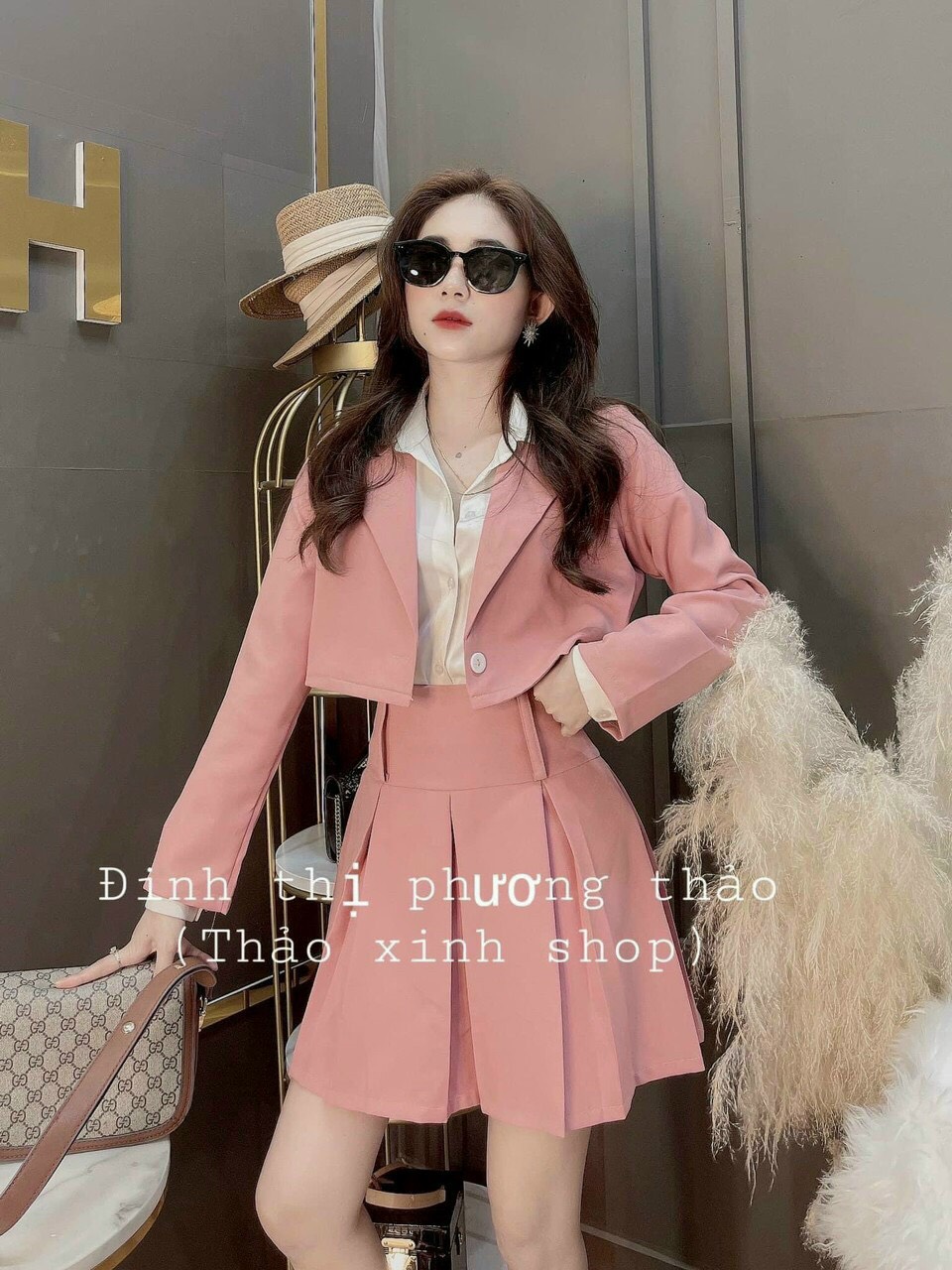 [HCM]SÉT BỘ 3 MÓN VEST HÀN QUỐC CỰC XINH ( CHÂN VÁY+ ÁO GIẢ VEST+ ÁO TRONG) LT