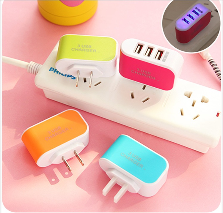 Cóc sạc 3 cổng USB thế hệ mới