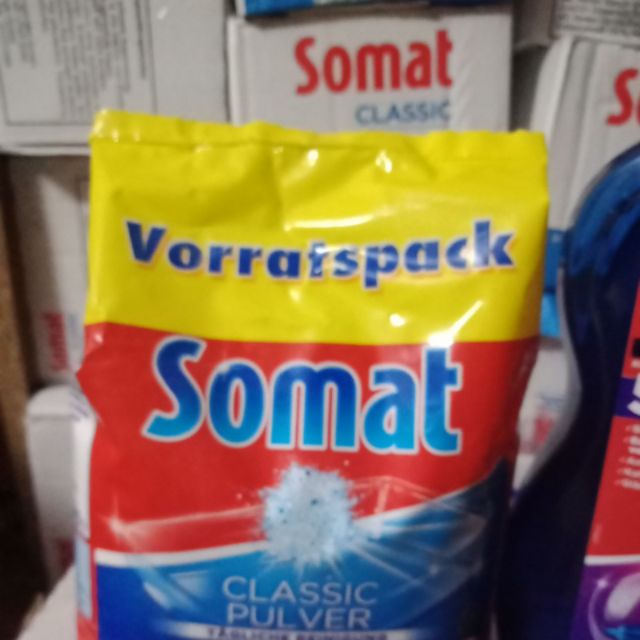 Combo Bột rửa bát Somat và nước làm bóng 750ml
