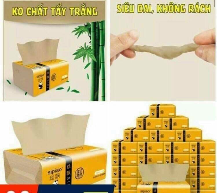 [HCM](Combo 2 gói) Giấy ăn gấu trúc Sipiao siêu dai