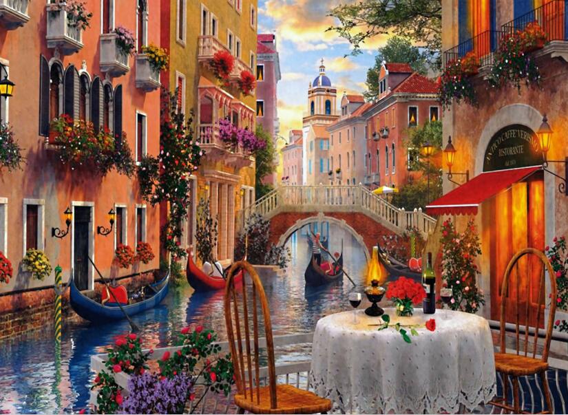 [Hoàn tiền 10%][Hoàn tiền 6%]Bộ Tranh Ghép Xếp Hình 1000 Pcs Jigsaw Puzzle Tranh Ghép (75*50cm) Thành Phố Nước Bản Đẹp Cao Cấp