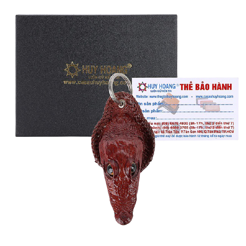 Hook buckle crocodile head red brown HK8221
