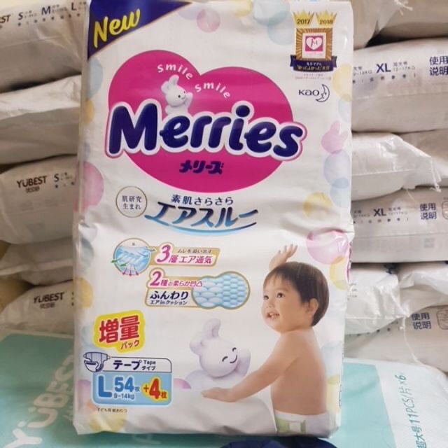 Bỉm merries nội địa nhật hàng cộng miếng