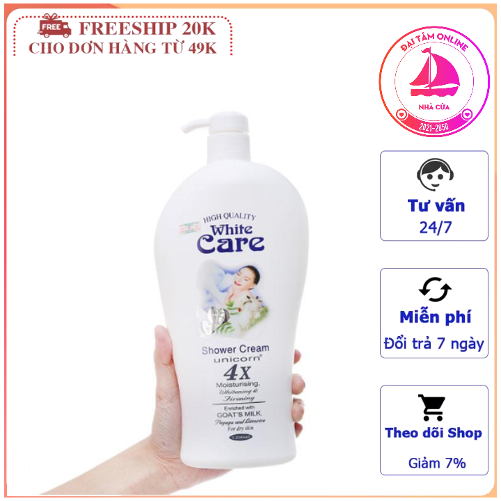 Sữa tắm dê white care 4x 1200ml
