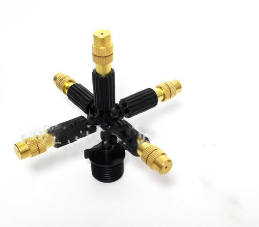 Béc phun sương 05 điểm bằng đồng chân ren 21mm LV09