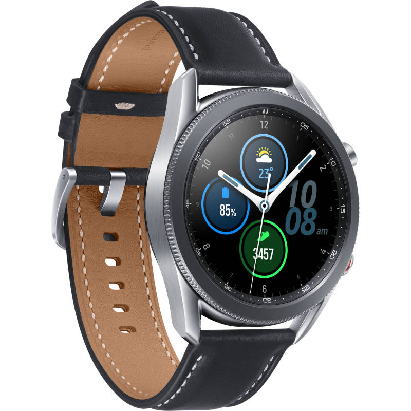 Samsung Galaxy Watch 3 45mm viền thép bạc dây da bản GPS chính hãng