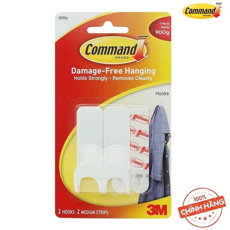 [HCM]Móc dán tường tròn 900gr vỉ 2 cái Command 3M 17401