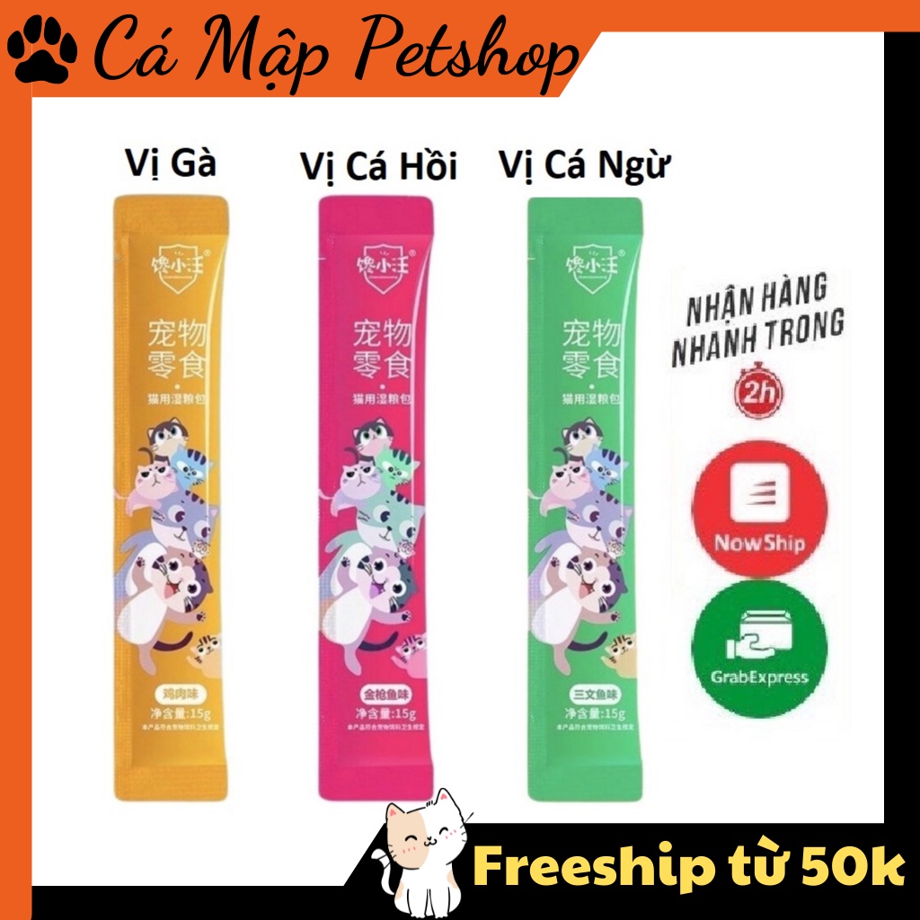 Combo 50 thanh súp thưởng ciao wang - súp thưởng cho mèo