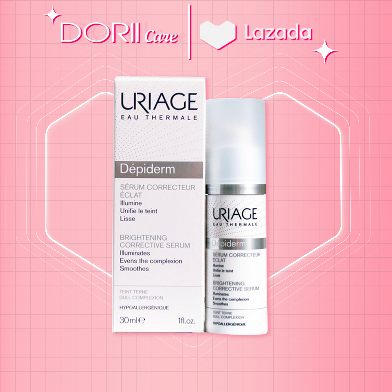 Uriage tinh chất dưỡng sáng da depiderm serum correcteur 30ml