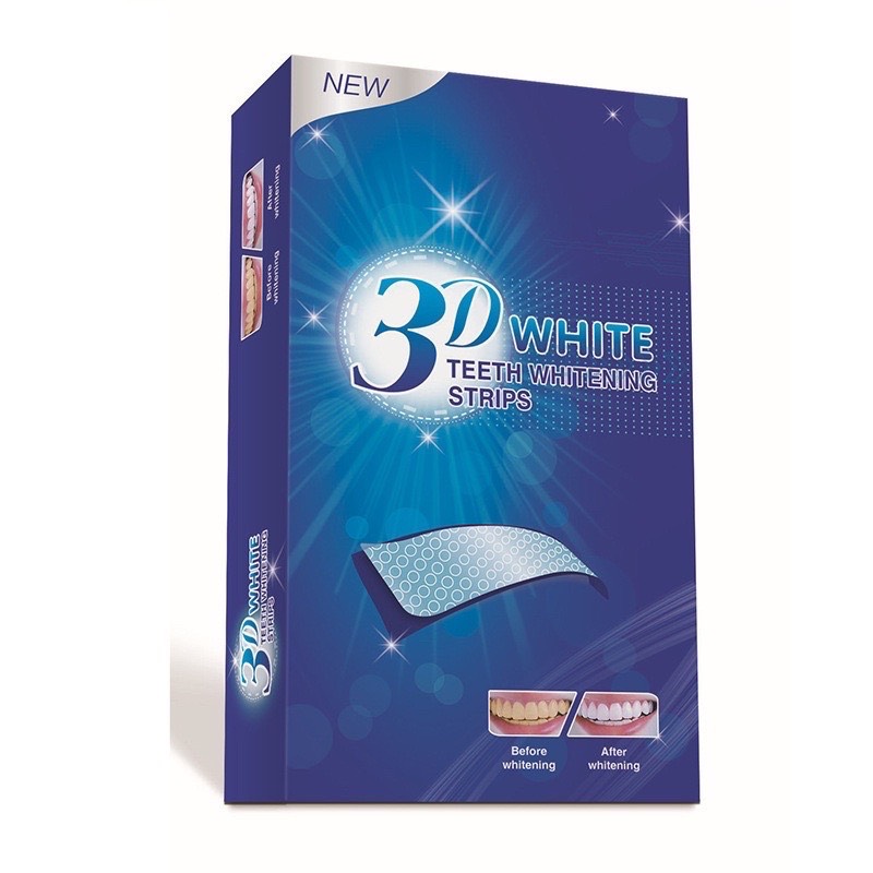 [ SẴN ] MIẾNG DÁN TRẮNG RĂNG 3D WHITE TEETH WHITENING STRIPS