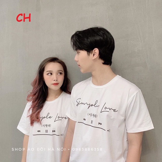 Áo phông đôi simple love coh0320