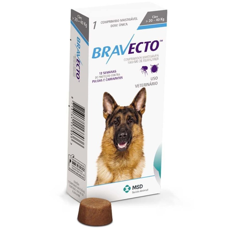 phòng ve cho chó BRAVECTO 20-40KG