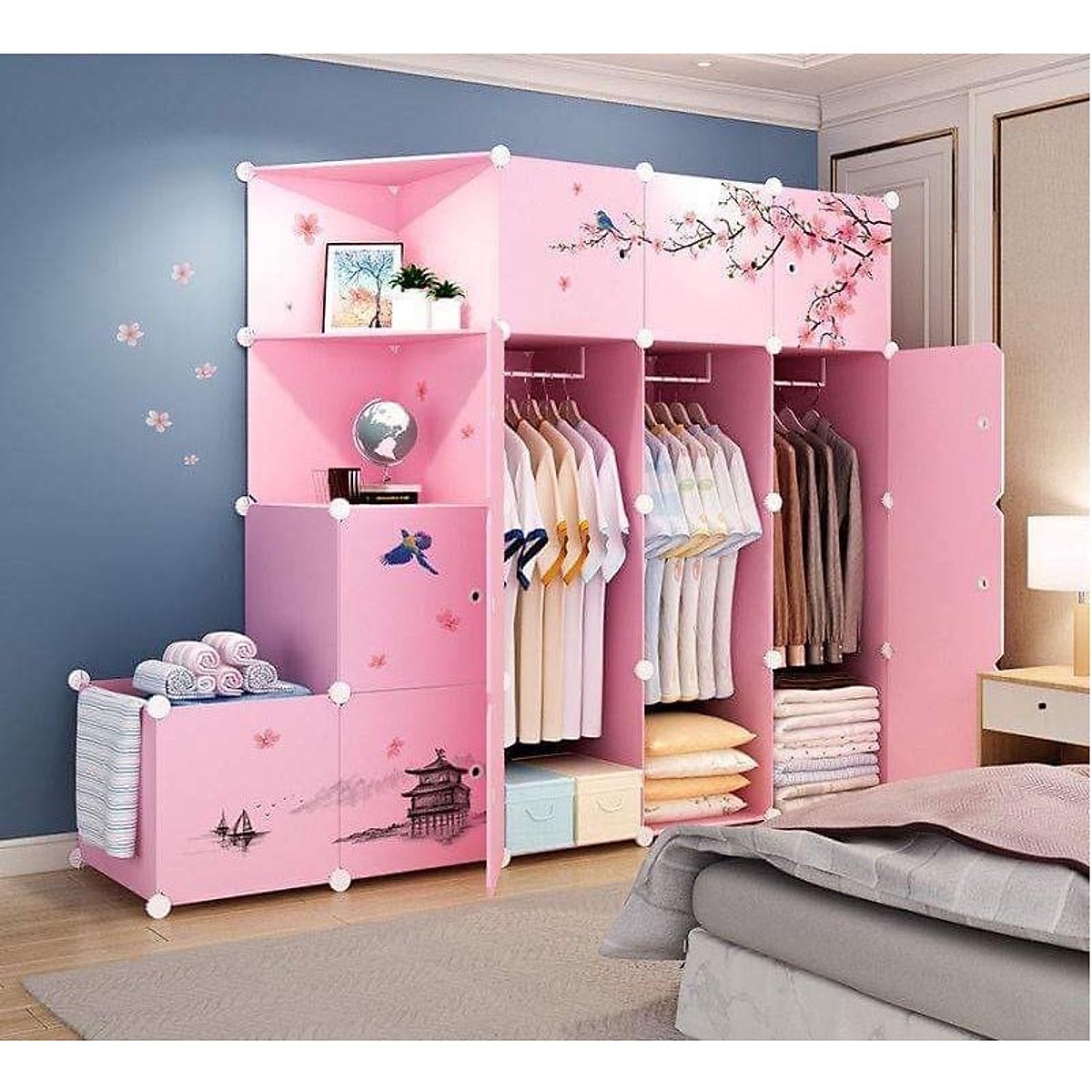 [HCM]Tủ nhựa ghép 17 ô cao cấp