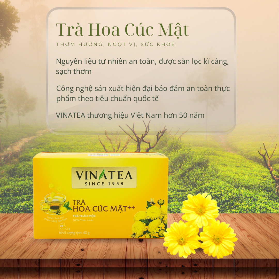 TRÀ VINATEA HOA CÚC MẬT ++ TÚI LỌC 40G