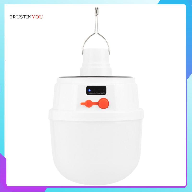 Bóng Đèn LED Tròn Năng Lượng Mặt Trời Ngoài Trời Không Thấm Nước IP65 Lều Cắm Trại Đi Bộ Đường Dài Đèn Treo Đêm