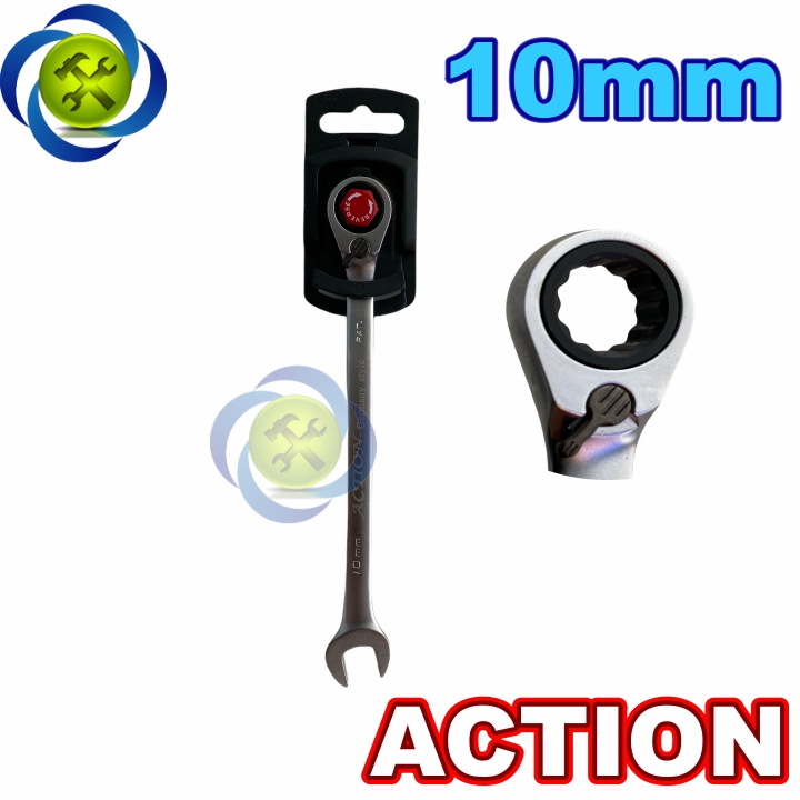 [HCM]Cờ lê vòng miệng tự động Action 10mm có khóa gạt đảo chiều