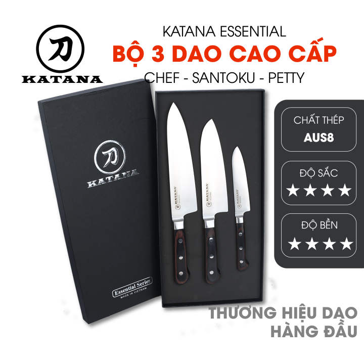 Bộ dao bếp Kitchen Knife KATANA Essential KATA200…