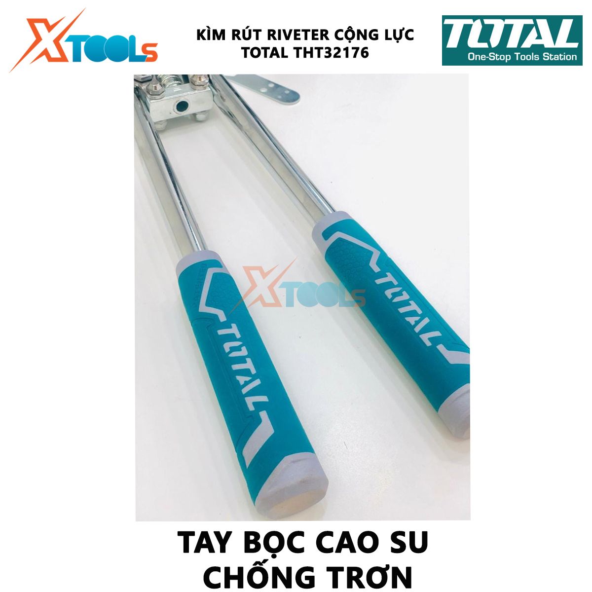 Kìm rút riveter cộng lực TOTAL THT32176 | kềm rút đinh tán kích thước của kìm 17" ( 420 mm) kích thước áp dụng 3.2mm, 4mm, 4.8mm XTOOLs