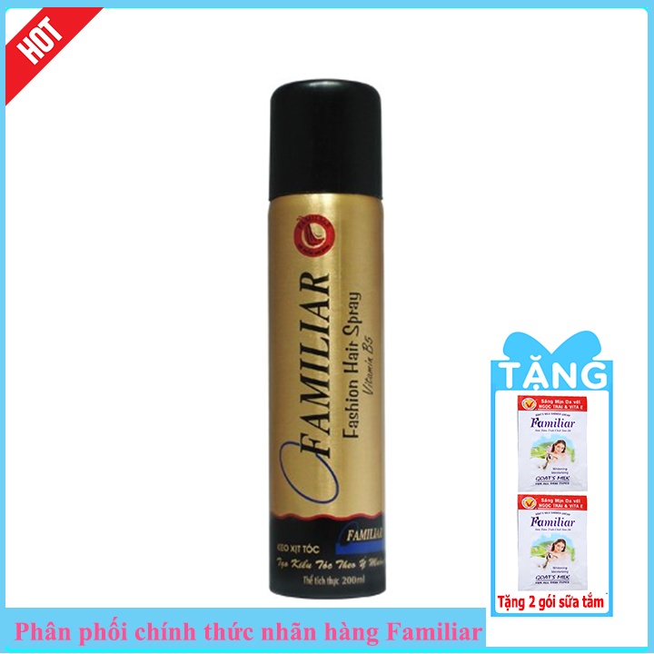 Gôm xịt tóc cứng Familiar 200ml; 400ml