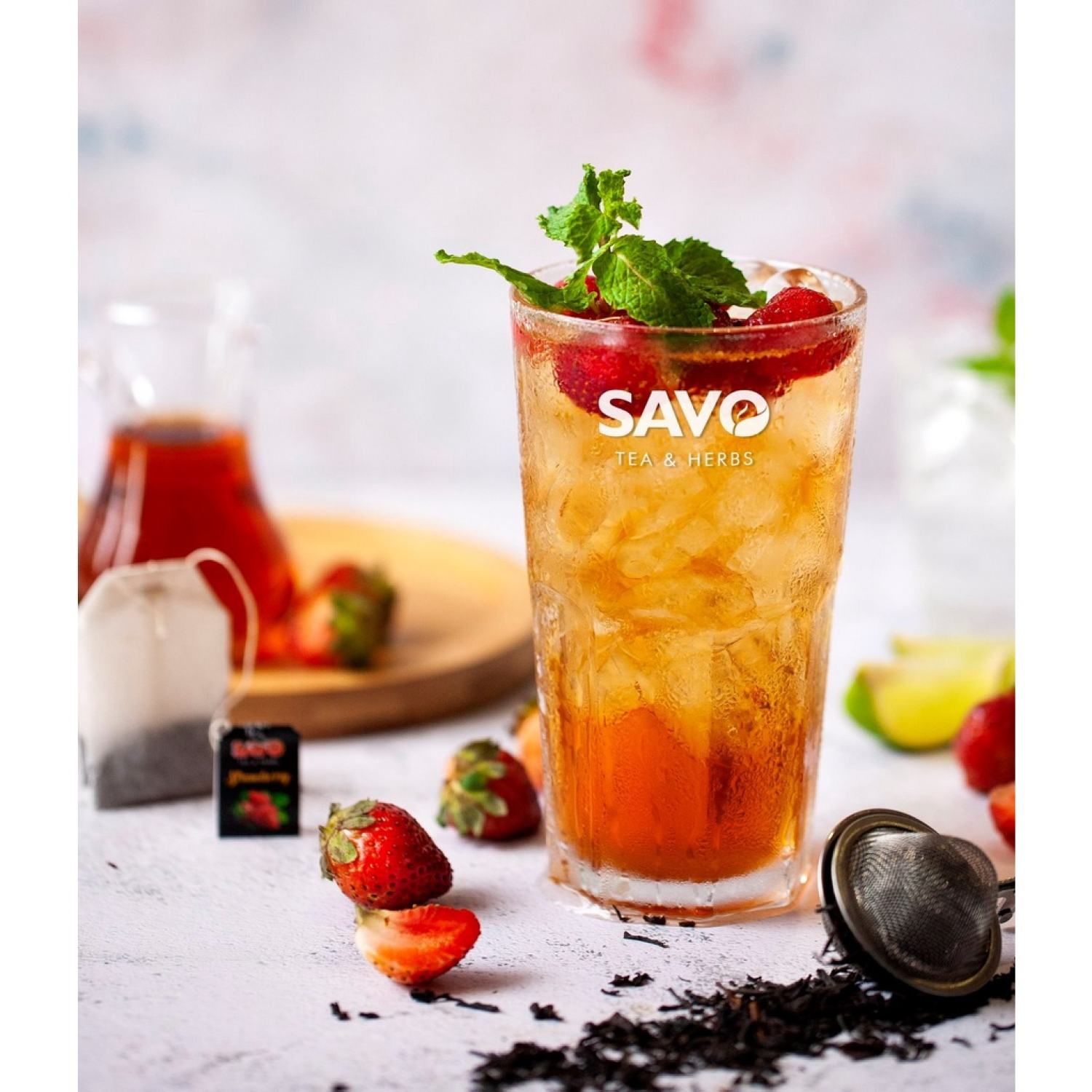 Trà dâu túi lọc SAVO (25 gói x 2g)