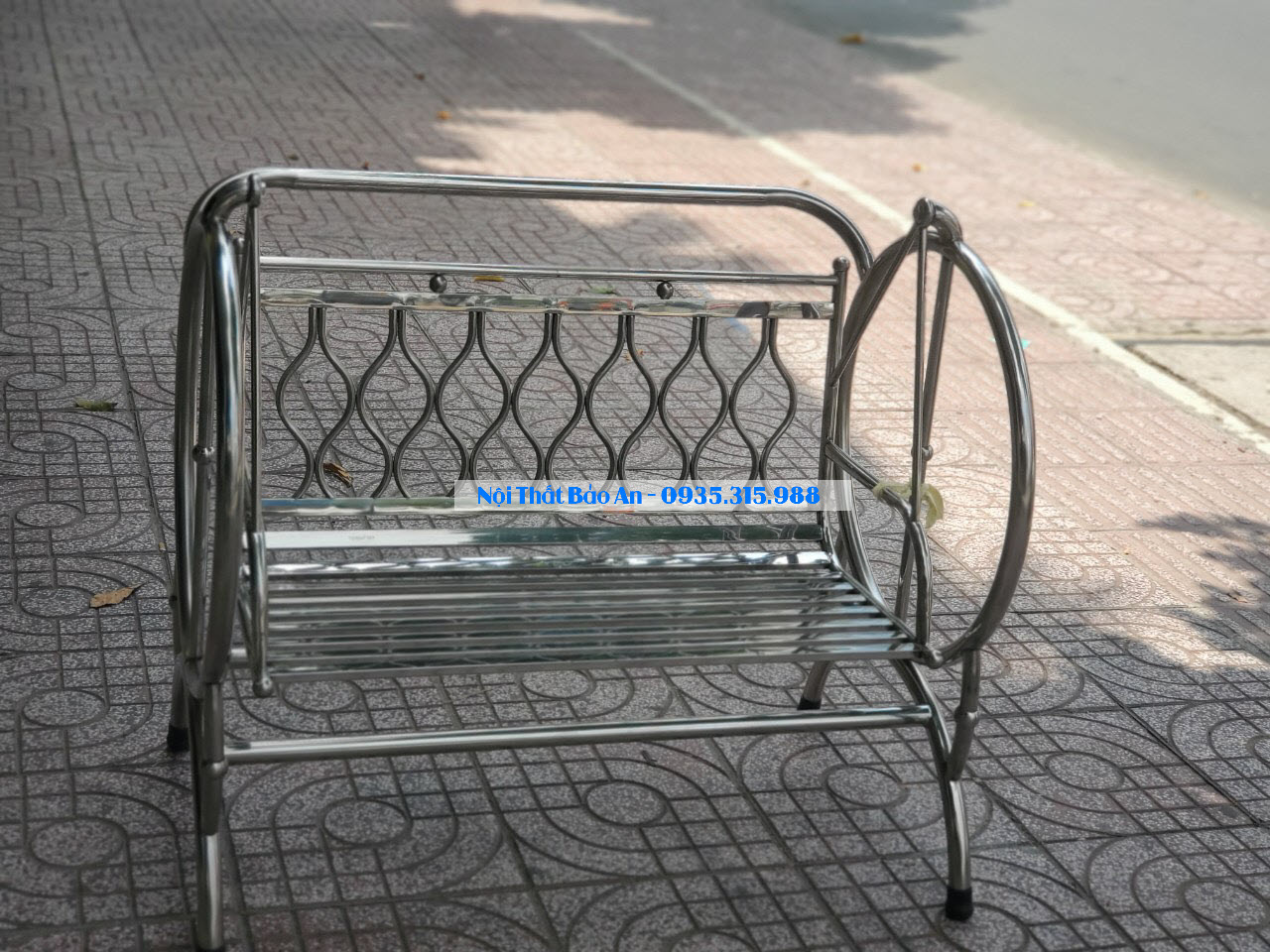 [HCM]Xích đu mini inox KIỂU TRÁI TIM