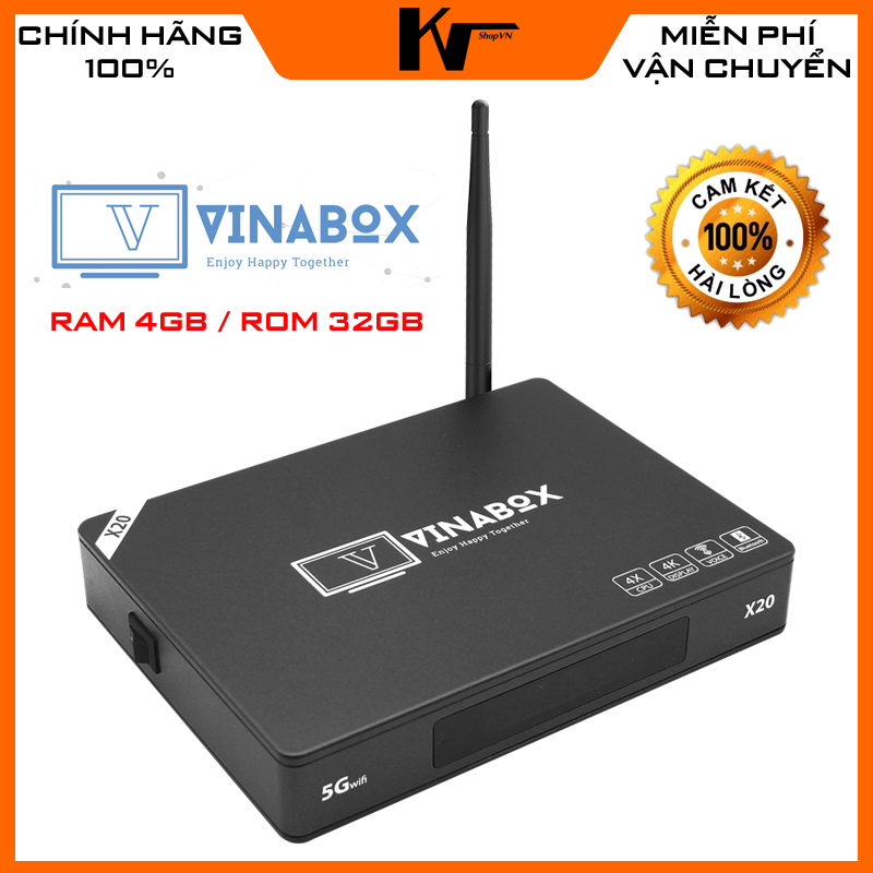 Đầu Android Vinabox X20 Siêu phẩm 2020 Ram 4GB Android 10 Wifi AC Bluetooth