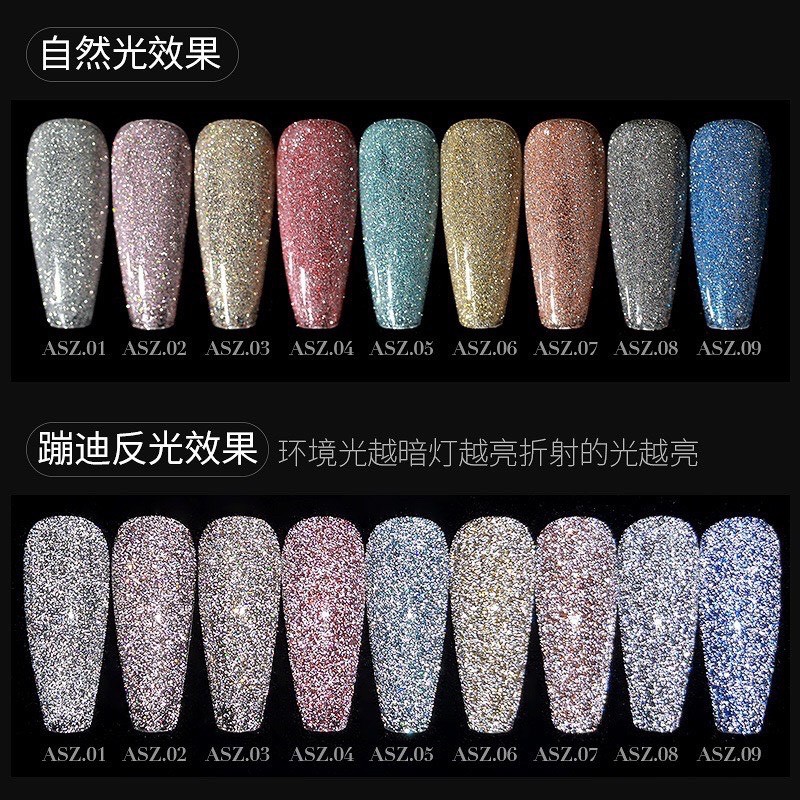 Sơn Gel Nhũ FLASH As mã ASZ chai đỏ 15ml