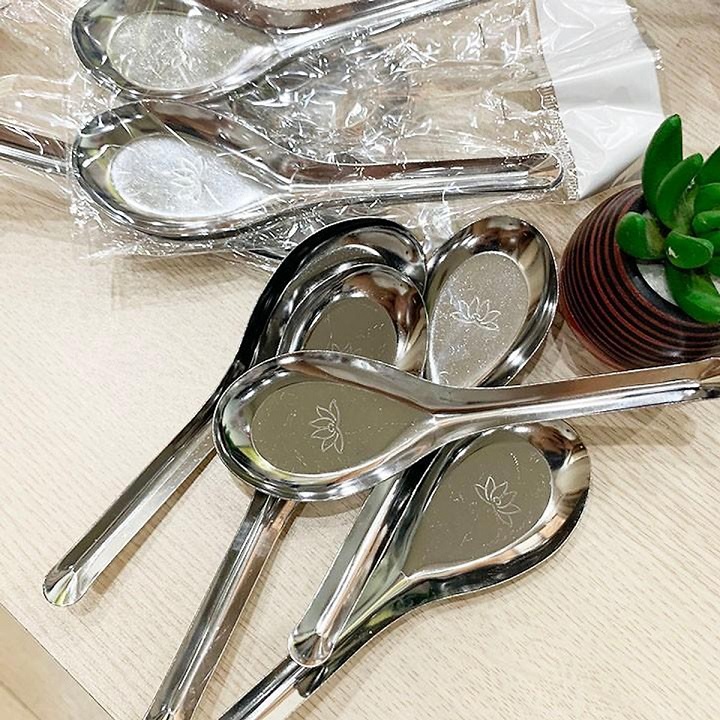 Combo 20 thìa phở inox hình hoa sen