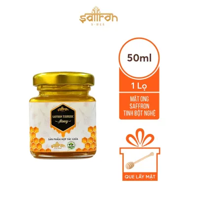 Mật ong mix nhụy hoa nghệ tây tinh bột nghệ 50ml/lọ hỗ trợ giảm đau dạ dày SAFFRON VIỆT NAM
