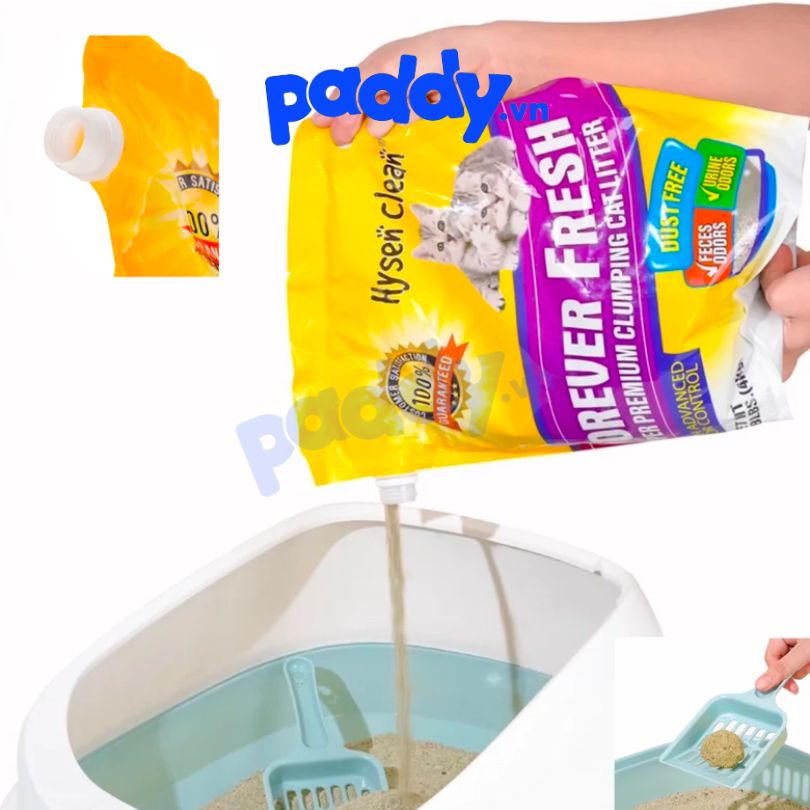Cát Mèo Đất Sét Đá Khoáng Núi Lửa Hysen Clean 4kg