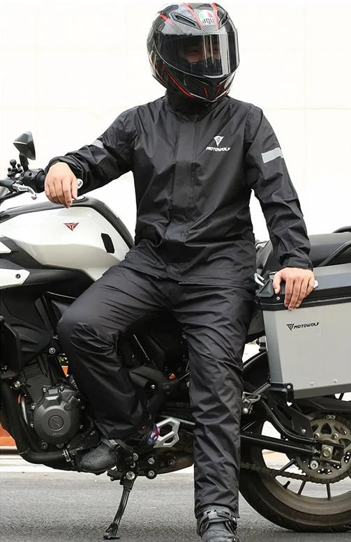 Bộ quần áo mưa MOTOWOLF MDL0403B cao cấp chính hãng chống mưa tốt có thêm trùm giày chống mưa