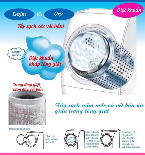bột tẩy vệ sinh lồng máy gặt