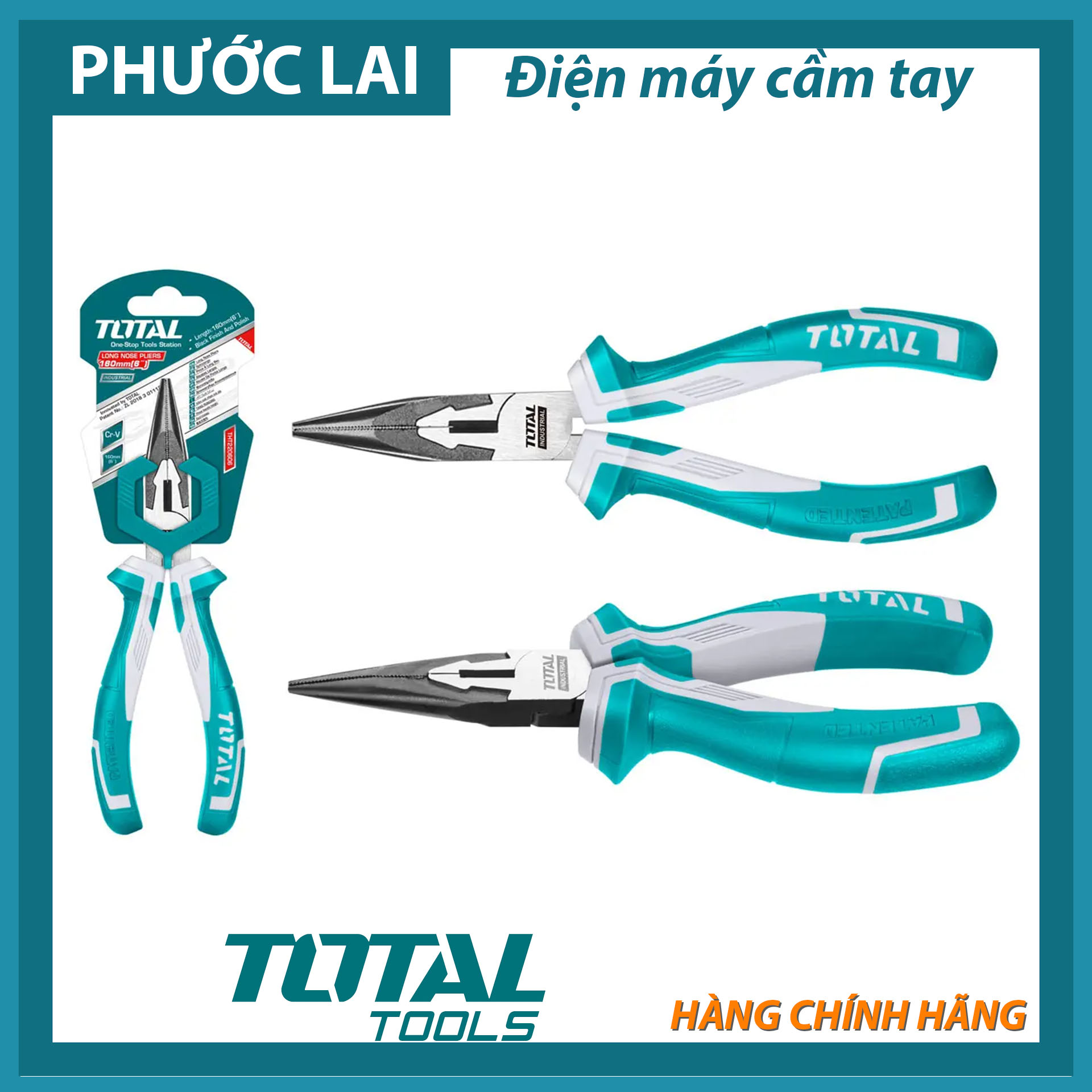 Kìm mũi nhọn 6" total tht220606
