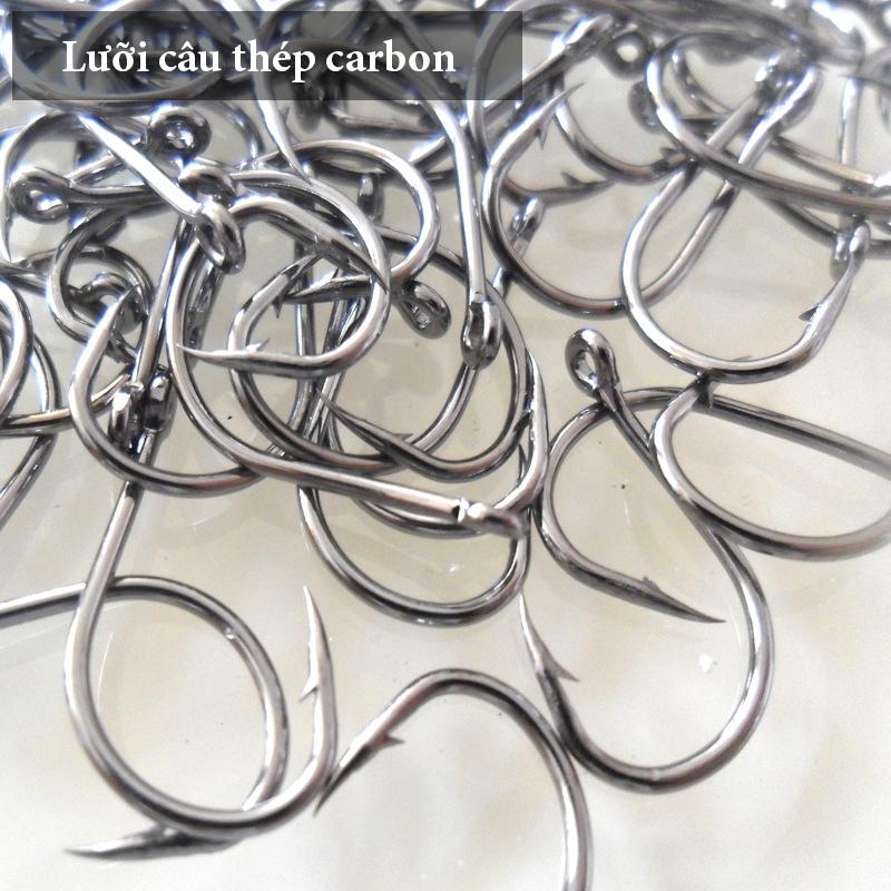 Hộp 500 Lưỡi Câu Cá Thép Carbon SIZE 3-12