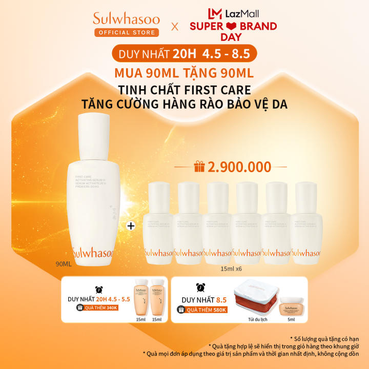 Tinh Chất Kích Hoạt Ngừa Lão Hoá Đầu Tiên 90ML Sulwhasoo First Care Activating Serum 90ml Cho Làn Da Căng Mướt Rạng Rỡ