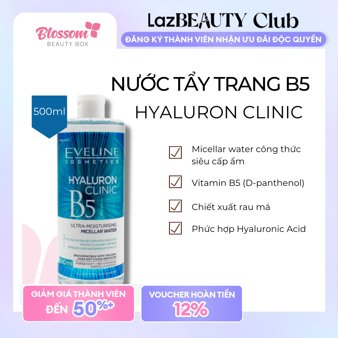 [Blossom] NƯỚC TẨY TRANG EVELINE 500ML FACEMED+