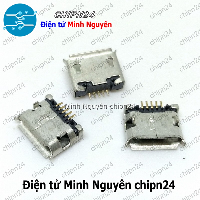 [4 cái] (K148) Đầu Micro USB V1 MK5P (Đầu Jack USB Hàn Board) - HH001634