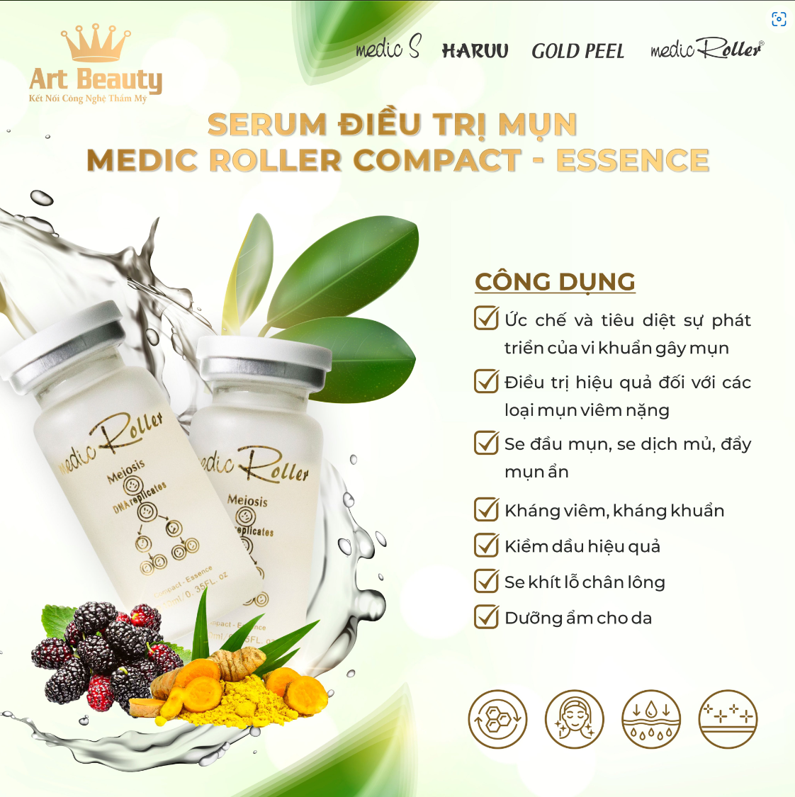 Serum xử lý mụn Medic roller 10ml
