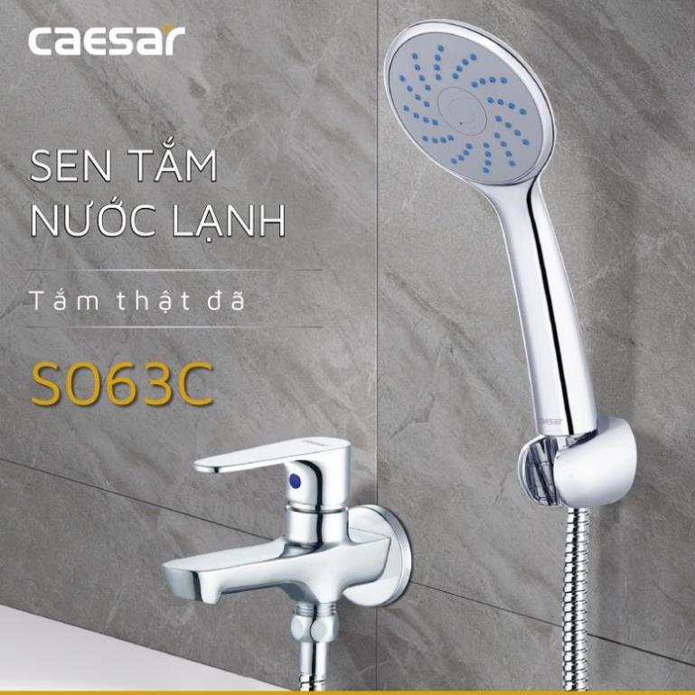 Vòi sen lạnh caesar s063c tay 1 chế độ xả